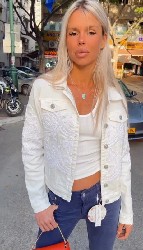 ג׳קט ג׳ינס רקמה